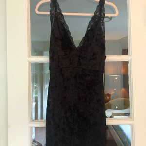 Free People Black Velvet Dress